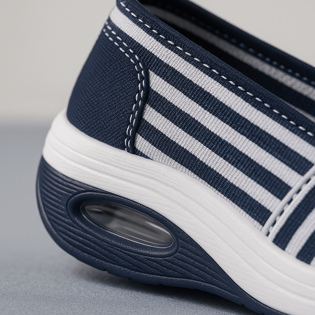 Chaussures femme slip-on tissu respirant semelle amortissante