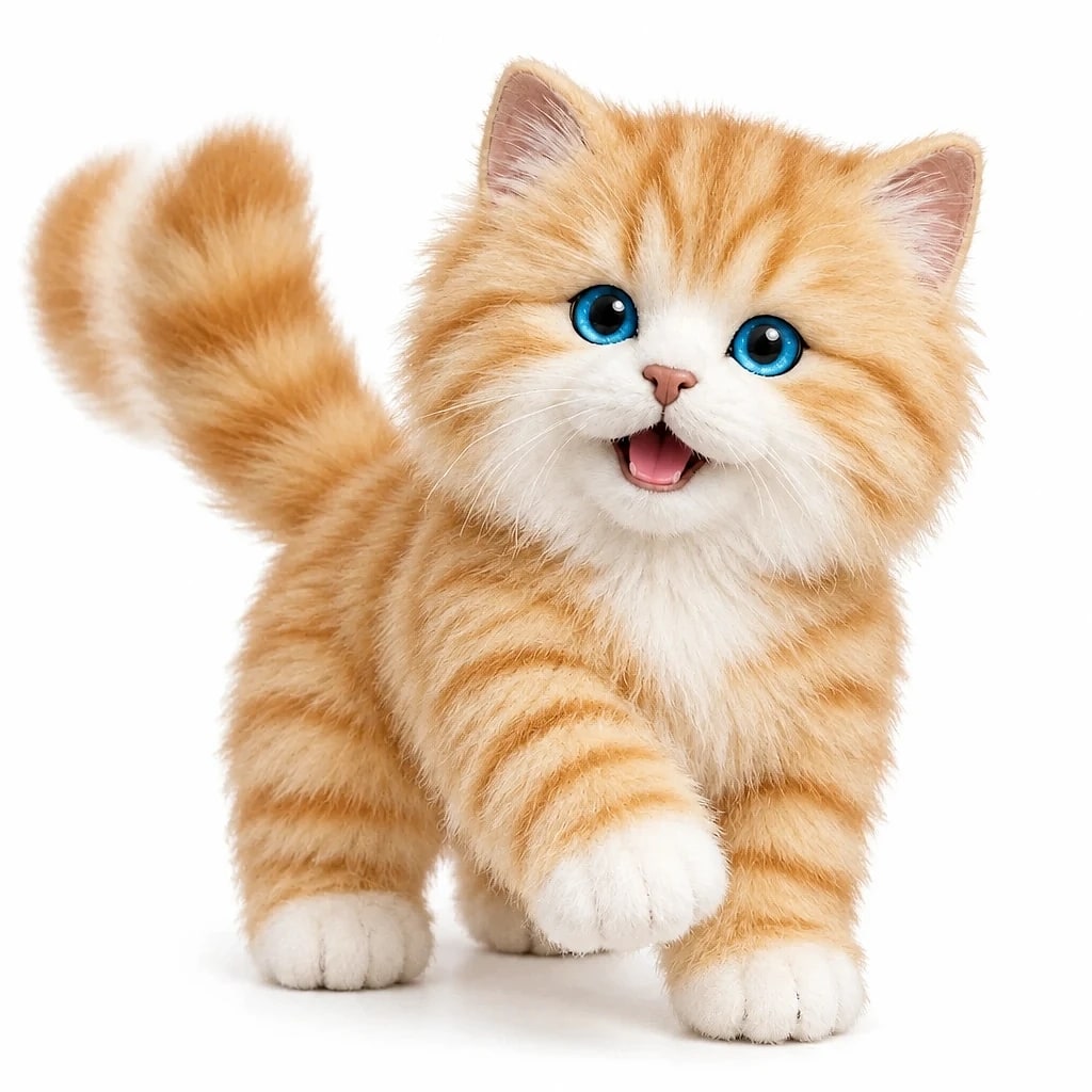 Chaton Peluche Interactif Réaliste