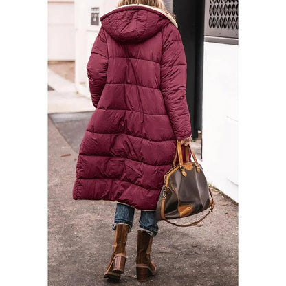 Parka longue femme imperméable capuche hiver chaude