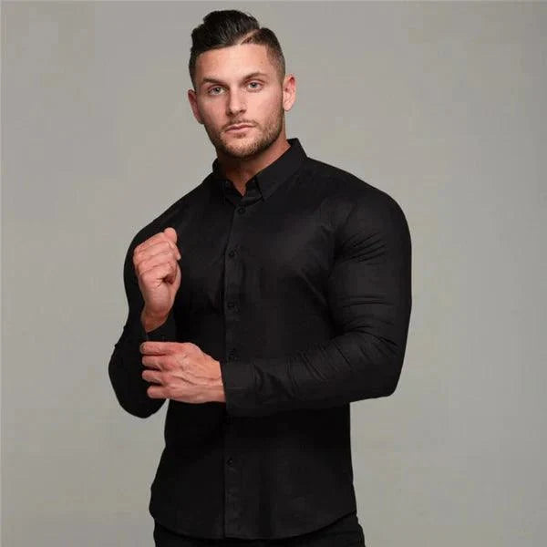 Chemise homme infroissable élastique coupe moderne