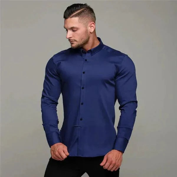 Chemise homme infroissable élastique coupe moderne