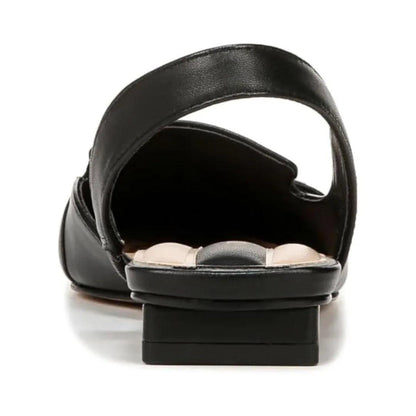 Ballerines femme en cuir responsable à bride arrière et petit talon carré - Parisola