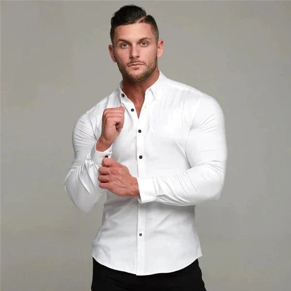 Chemise homme infroissable élastique coupe moderne