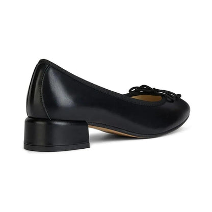 Ballerines femme en cuir souple, bout rond et nœud décoratif, semelle antidérapante - Parisola