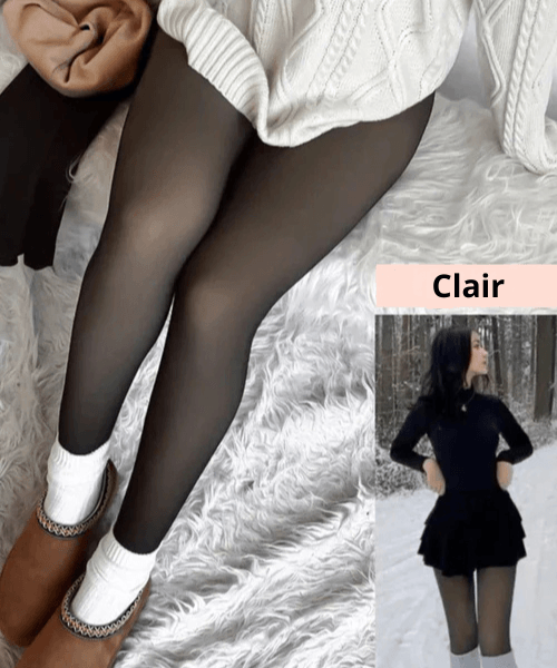 Collant femme doublé polaire chaud isolation thermique