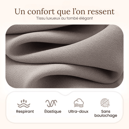 Ensemble femme élégant trois pièces veste haut pantalon