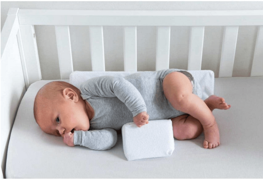 Coussin antiroulis bébé mousse à mémoire forme angle 45-90° housse lavable 0-12 mois