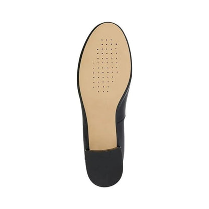 Ballerines femme en cuir souple, bout rond et nœud décoratif, semelle antidérapante - Parisola