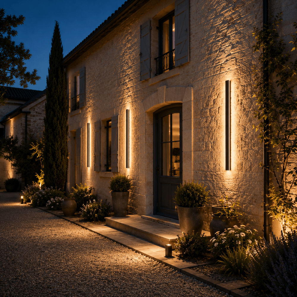 Applique murale extérieure LED IP65 métal acrylique dimmable
