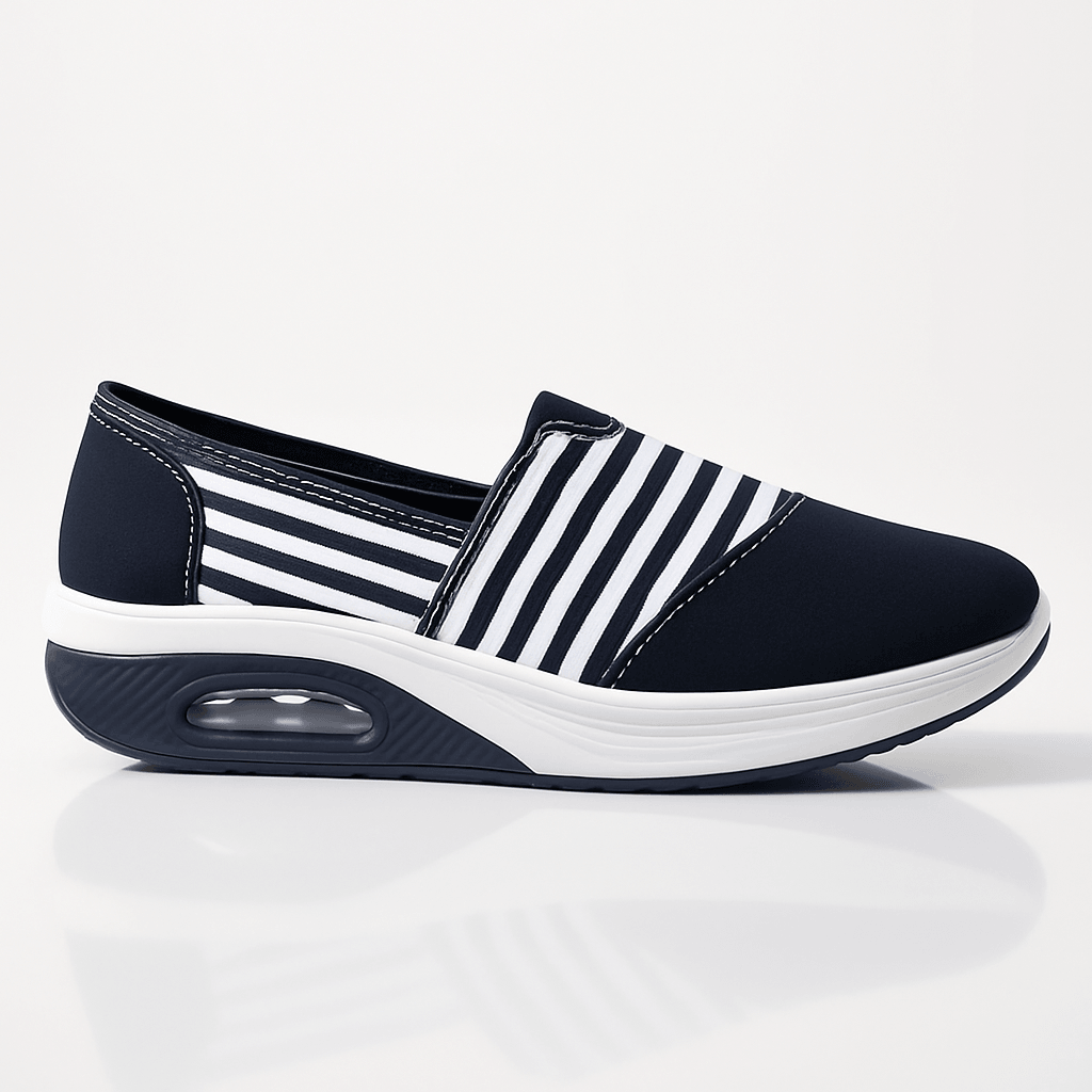 Chaussures femme slip-on tissu respirant semelle amortissante