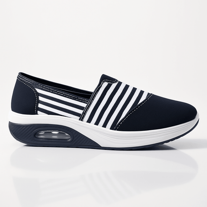 Chaussures femme slip-on tissu respirant semelle amortissante