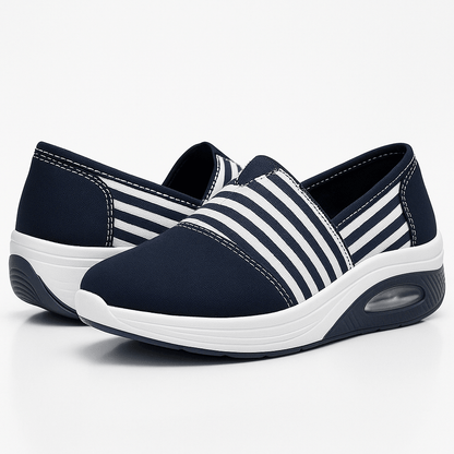 Chaussures femme slip-on tissu respirant semelle amortissante