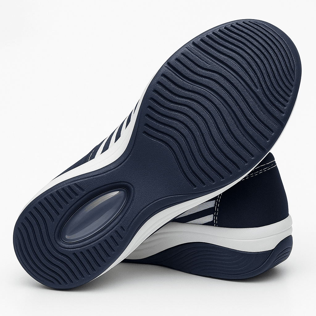 Chaussures femme slip-on tissu respirant semelle amortissante