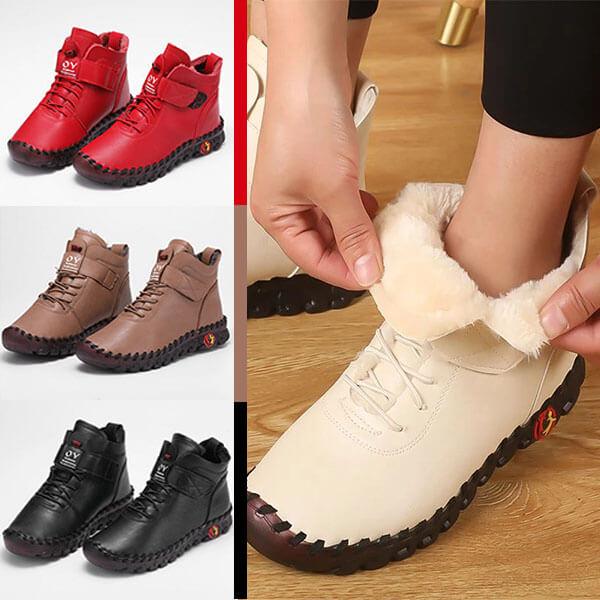 Chaussures femme cuir synthétique semelle caoutchouc fermeture ajustable