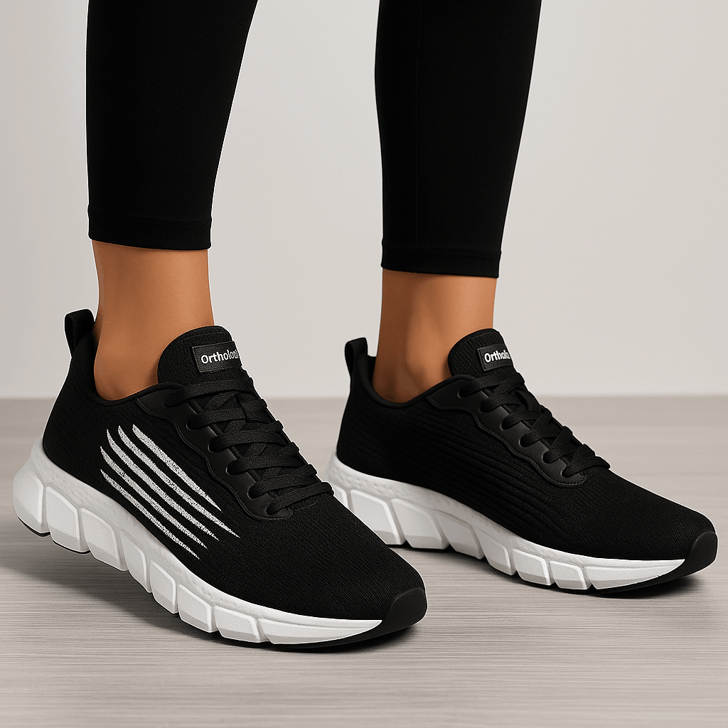Chaussures orthopédiques femme tissu respirant semelle amortissante