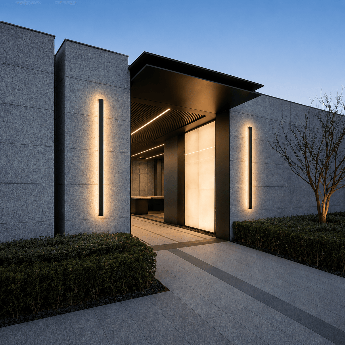 Applique murale extérieure LED IP65 métal acrylique dimmable