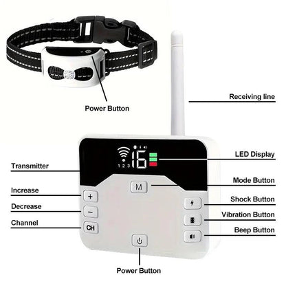 Clôture sans fil chien collier récepteur IP65 USB portée 300 m