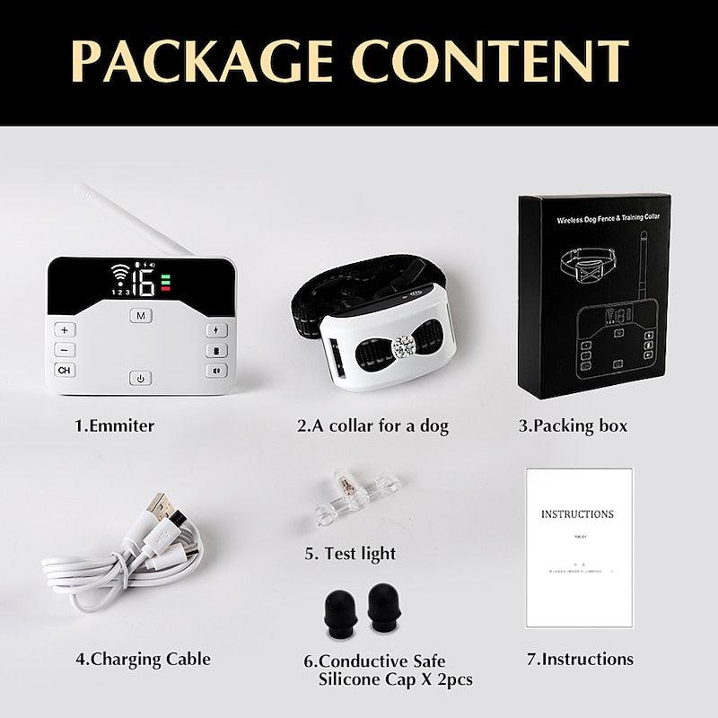 Clôture sans fil chien collier récepteur IP65 USB portée 300 m