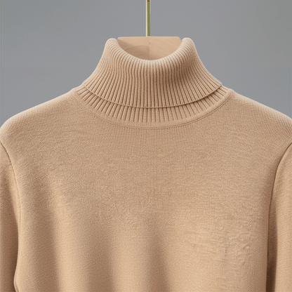Pull col roulé femme polaire chaud manches longues