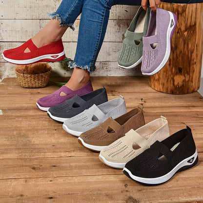 Baskets orthopédiques femme tissu respirant semelle caoutchouc