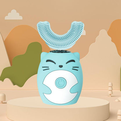Brosse à dents électrique bébé tête en U silicone IPX7 rechargeable USB 2-14 ans