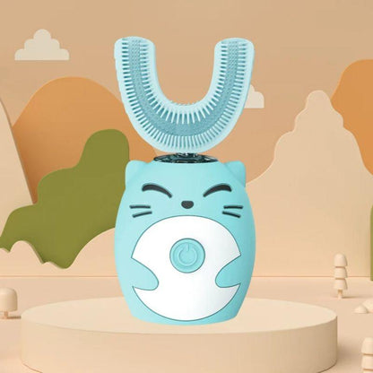 Brosse à dents électrique bébé tête en U silicone IPX7 rechargeable USB 2-14 ans