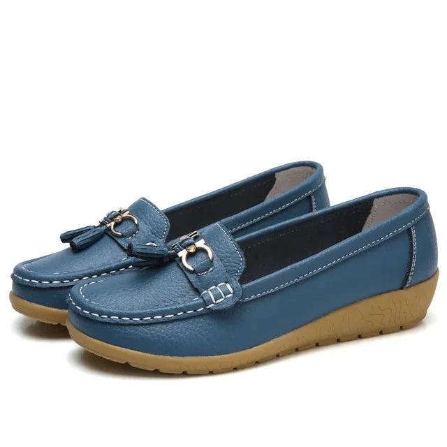 Mocassin orthopédique femme cuir synthétique semelle EVA slip-on