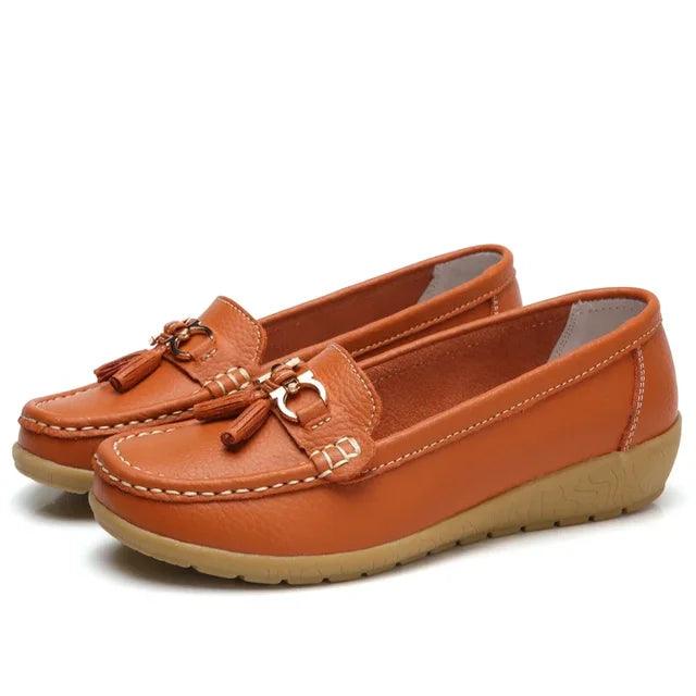 Mocassin orthopédique femme cuir synthétique semelle EVA slip-on