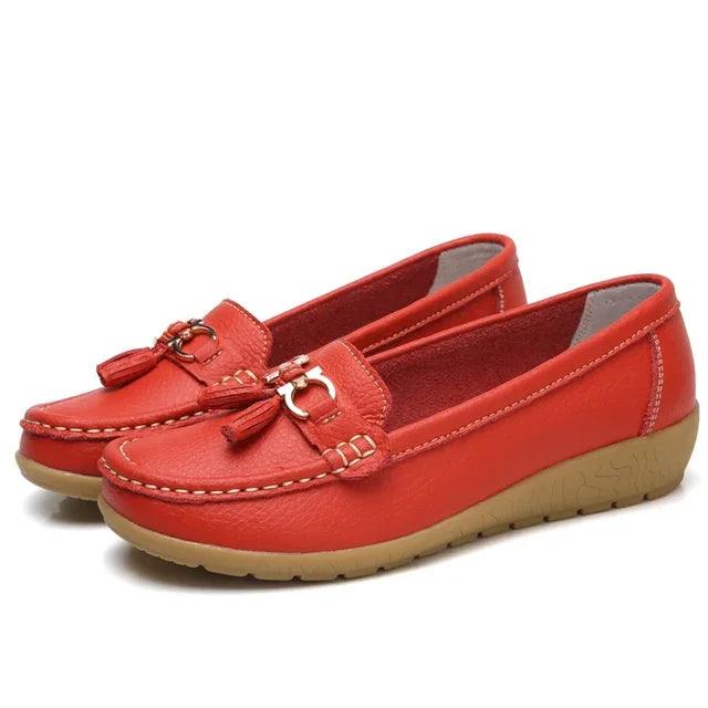 Mocassin orthopédique femme cuir synthétique semelle EVA slip-on