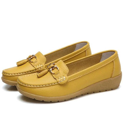 Mocassin orthopédique femme cuir synthétique semelle EVA slip-on