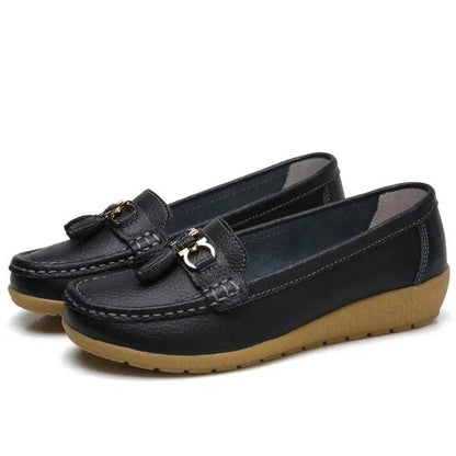 Mocassin orthopédique femme cuir synthétique semelle EVA slip-on