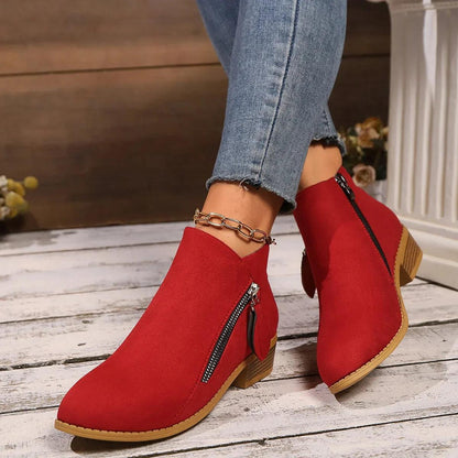 Bottines courtes femme suède semelle EVA caoutchouc antidérapant