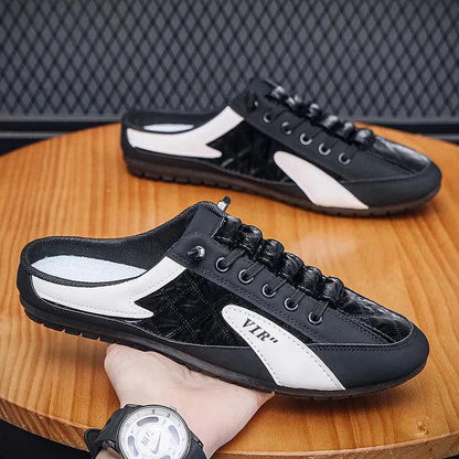 Baskets sans dossier homme cuir PU semelle EVA caoutchouc