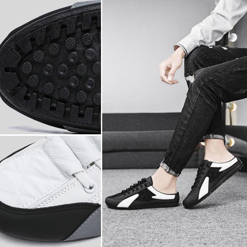 Baskets sans dossier homme cuir PU semelle EVA caoutchouc