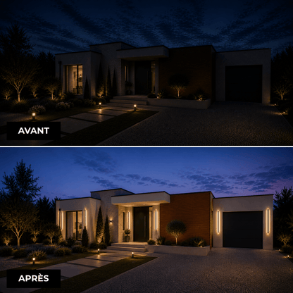 Applique murale extérieure LED IP65 métal acrylique dimmable