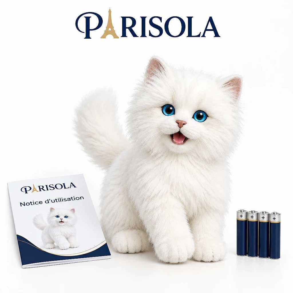 Chaton Peluche Interactif Réaliste