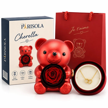 Cherella – Ourson Rose Éternelle