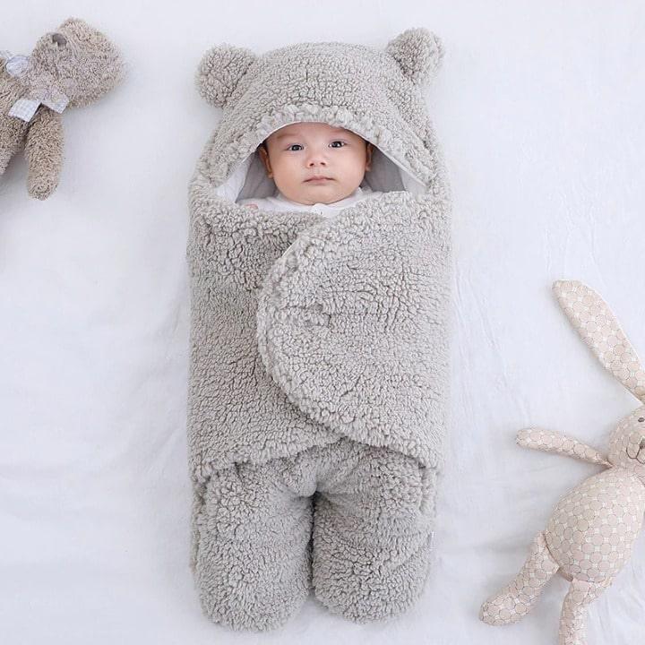 Nid d'ange bébé coton doublure polaire capuche deux jambes chaud jusqu'à -15°C 0-9 mois