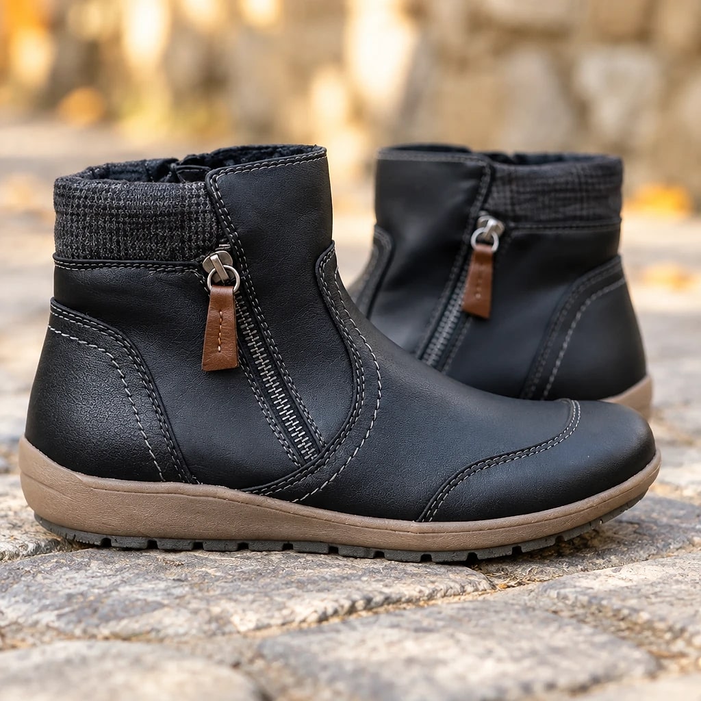 Delphine – Bottines Orthopédiques Zip Chaud