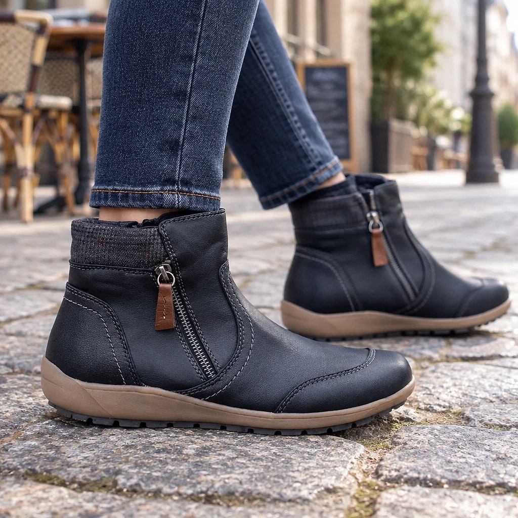 Delphine – Bottines Orthopédiques Zip Chaud