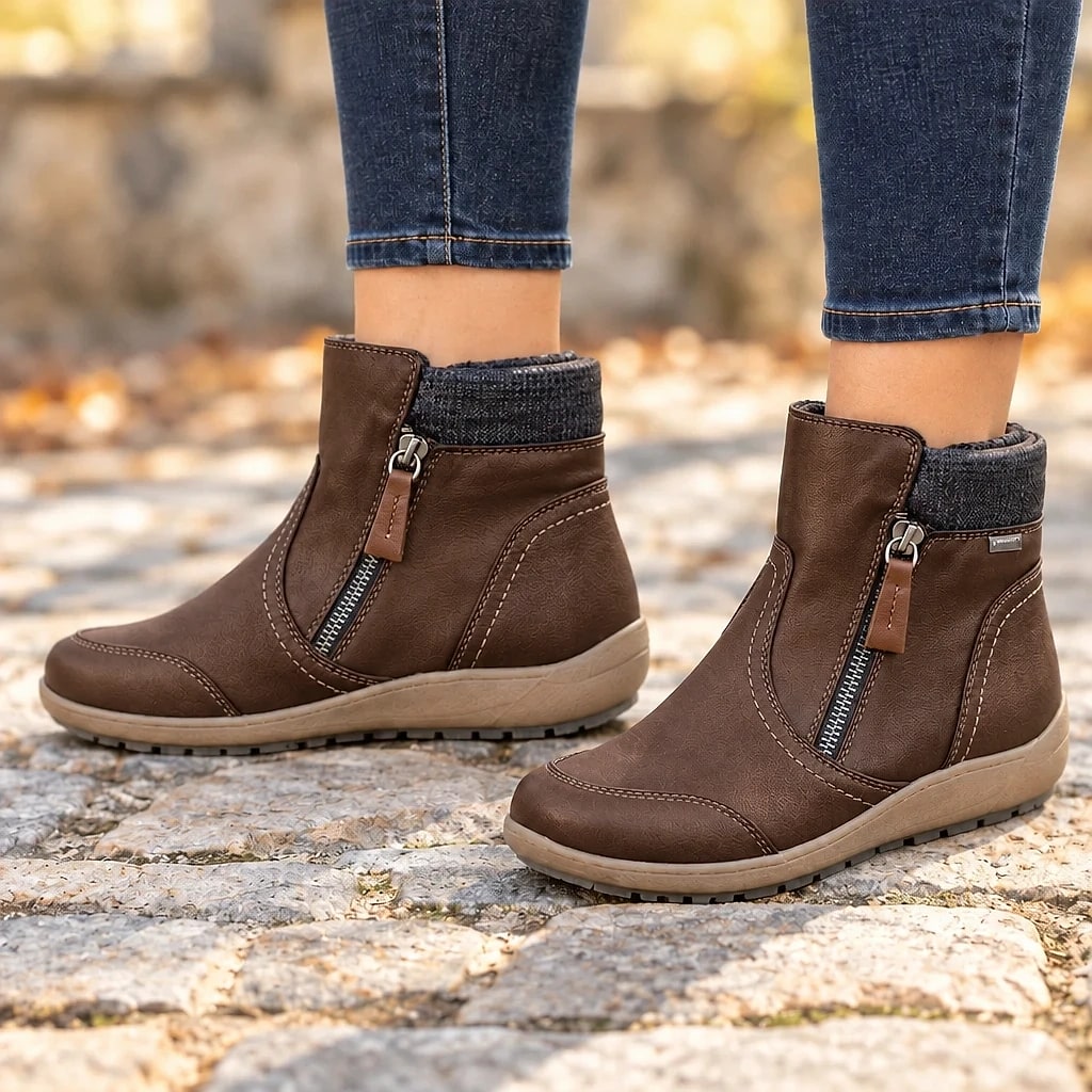 Delphine – Bottines Orthopédiques Zip Chaud