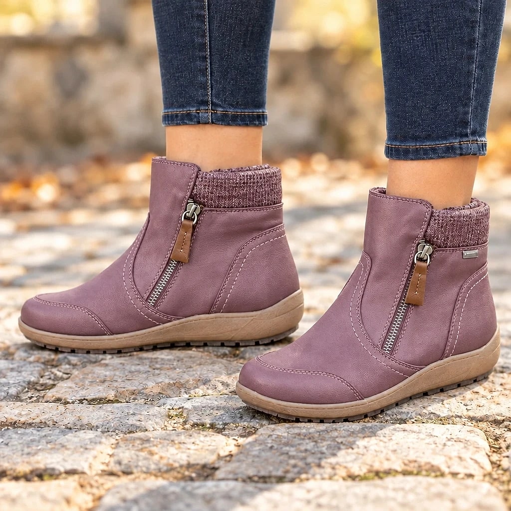 Delphine – Bottines Orthopédiques Zip Chaud
