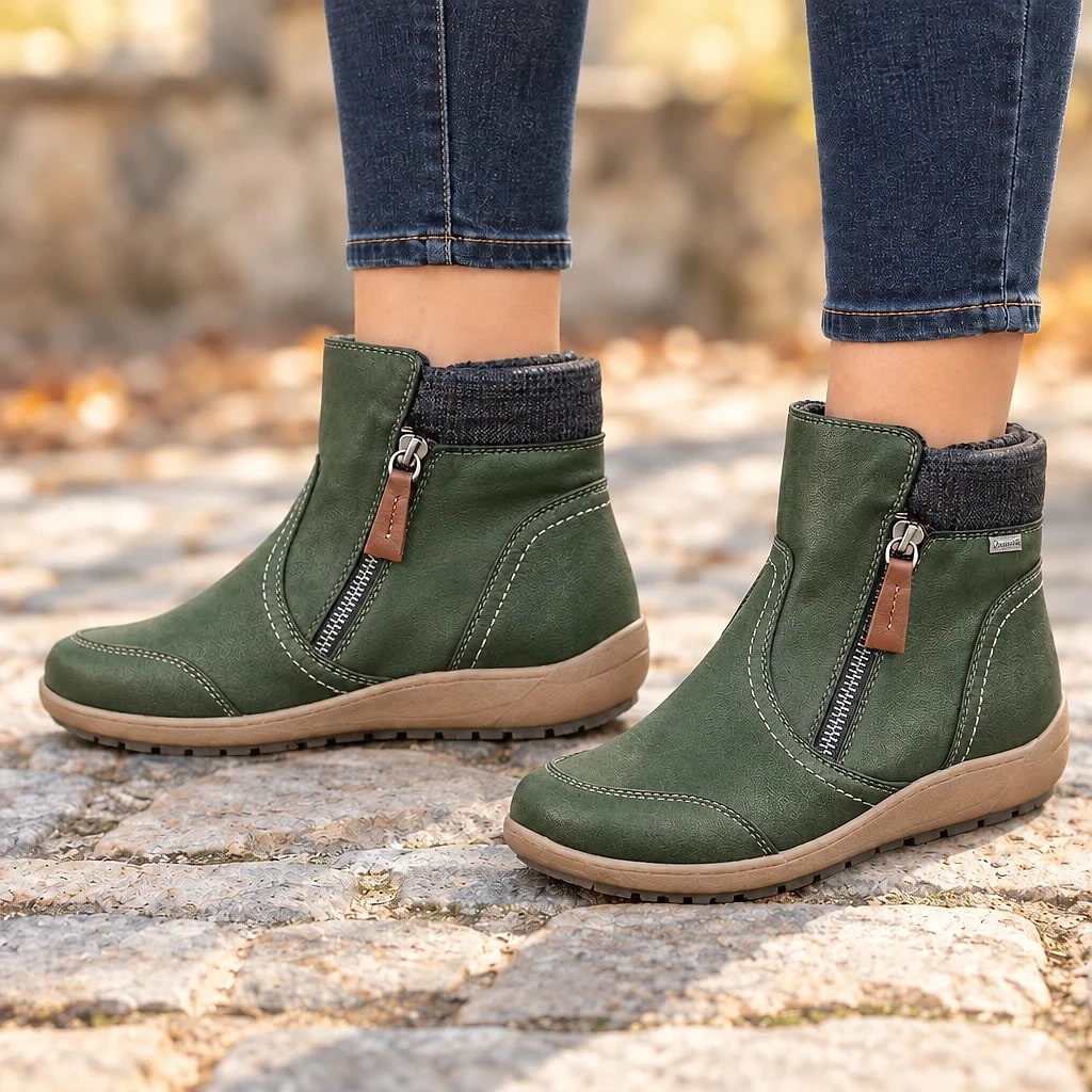 Delphine – Bottines Orthopédiques Zip Chaud