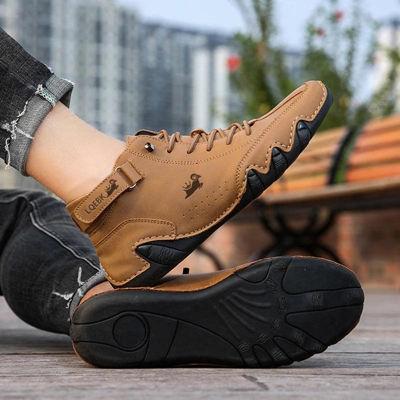 Bottes homme mi-montantes cuir synthétique semelle EVA caoutchouc