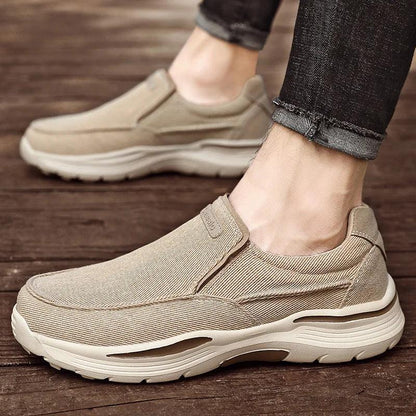 Baskets slip-on homme toile semelle EVA caoutchouc sans lacets