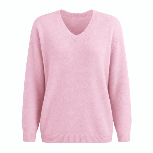 Pull tricoté femme maille douce col rond manches longues