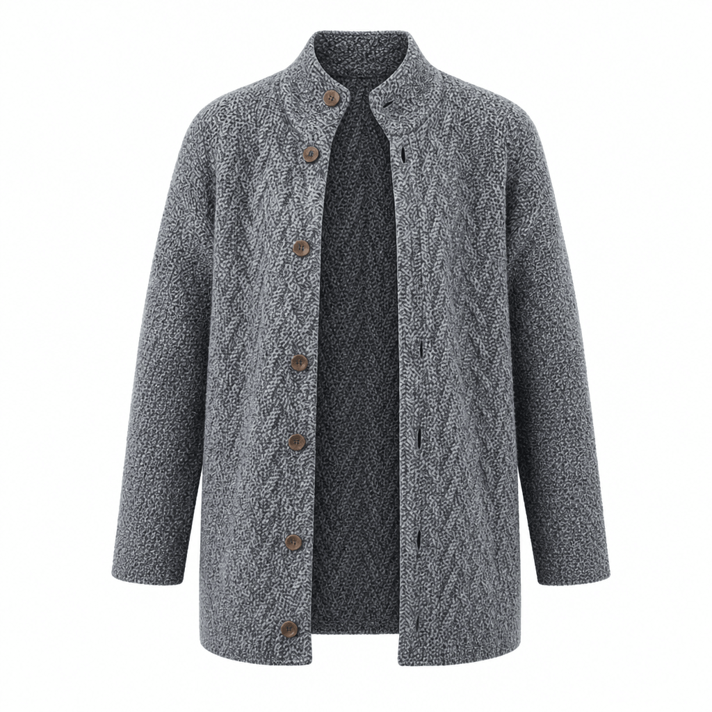Gilet tricoté femme sans manches boutons devant