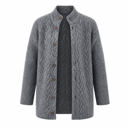 Gilet tricoté femme sans manches boutons devant