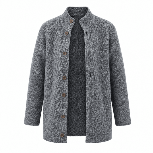Gilet tricoté femme sans manches boutons devant