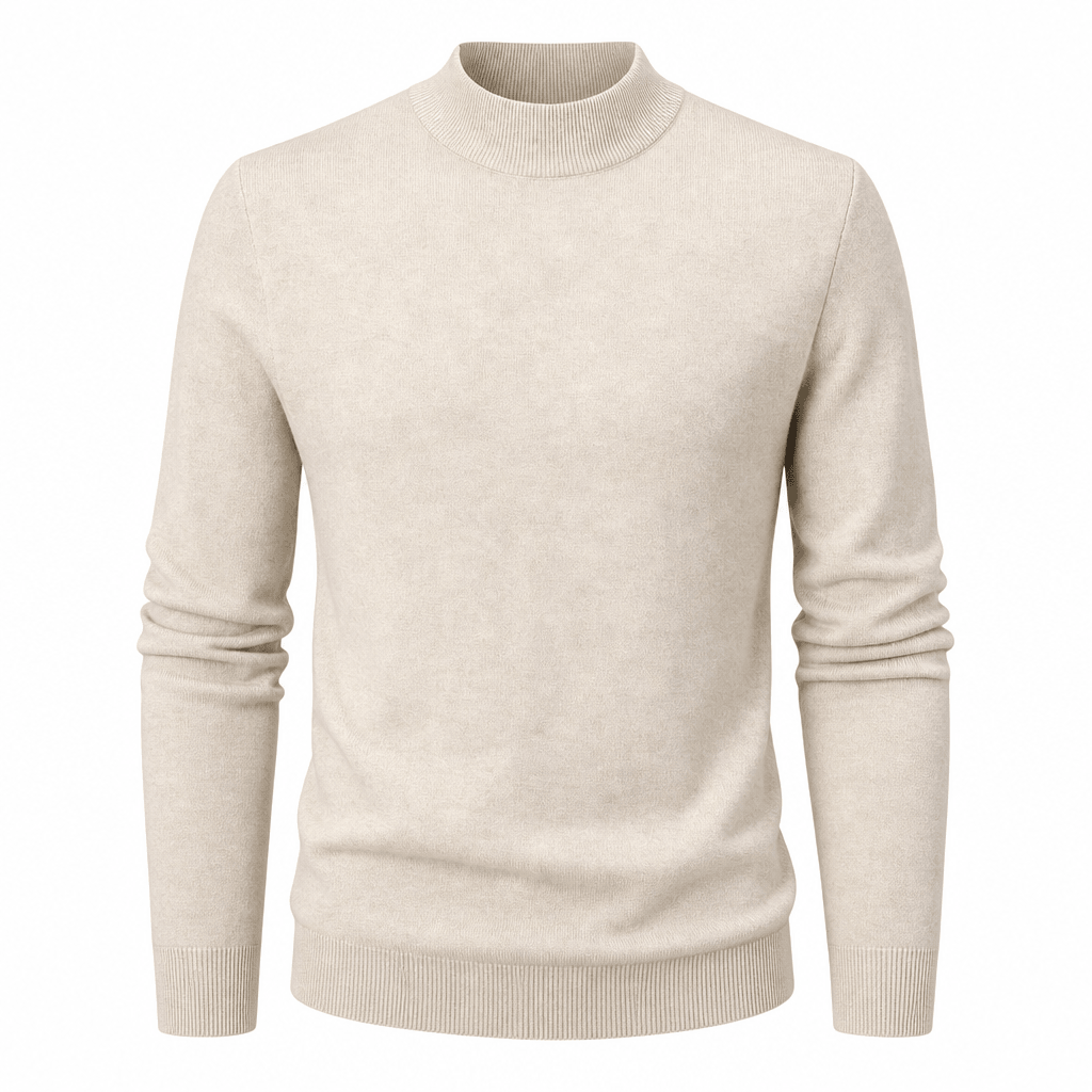 Pull col montant homme cachemire chaud hiver